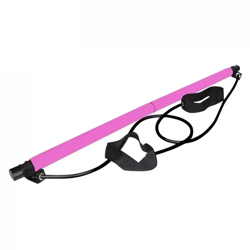 Portable Pilates Bar Kit with Resistance Bands for Yoga and Pilates Exercises