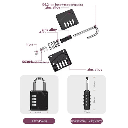 Secure & Durable 4-Digit Combination Lock – Heavy-Duty Code Padlock for Gym, Lockers & Storage