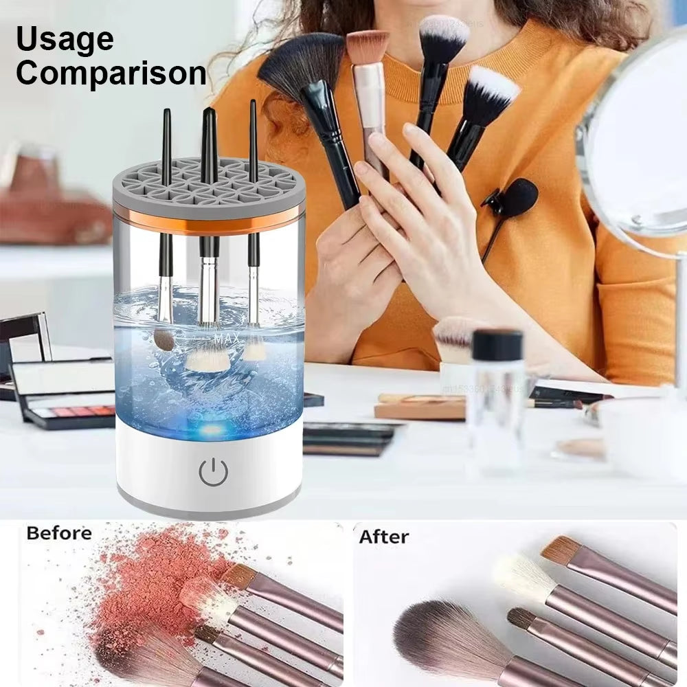 GlowClean Pro – USB Electric Makeup Brush Cleaner & Quick Dryer