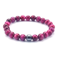 16-Cb0237-Pink Tiger Eye Bracelet